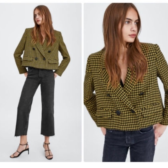 houndstooth jacket zara